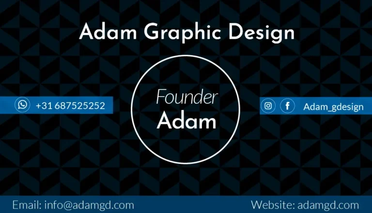 Adam Graphic Design Business Card - Back Side