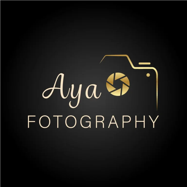 Aya Photography Logo - Gradient Black Background